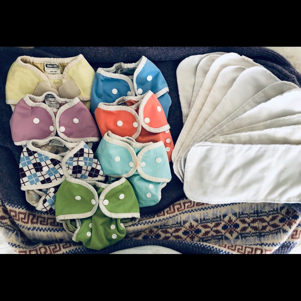 Cloth diaper starter bundle set inserts and covers